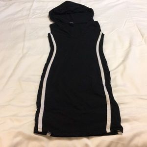 Black and white sport hoodie dress.